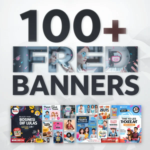 100+ Multipurpose PSD Banners Bundle Free